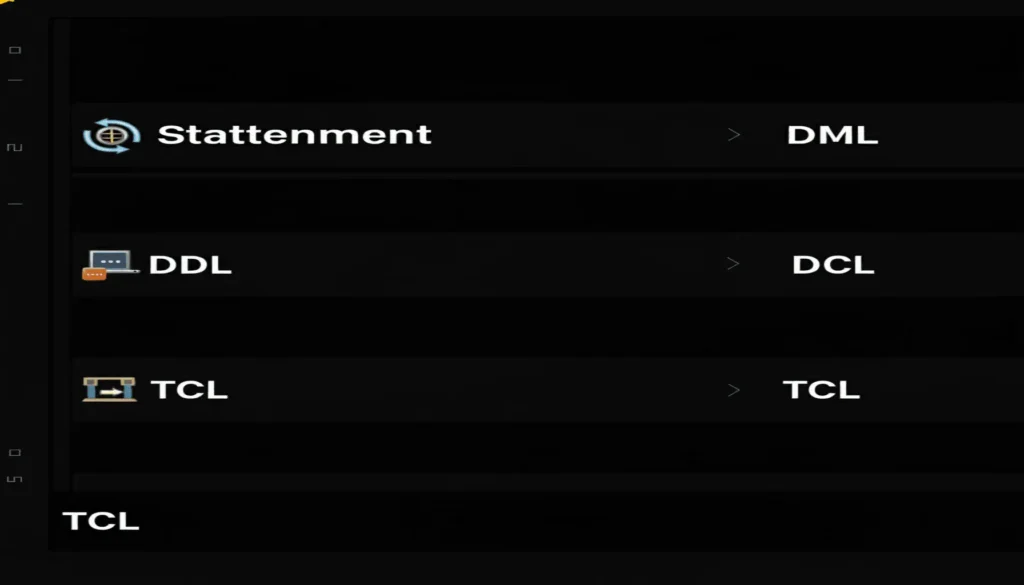 SQL Statement Categories: DDL, DML, DCL, and TCL