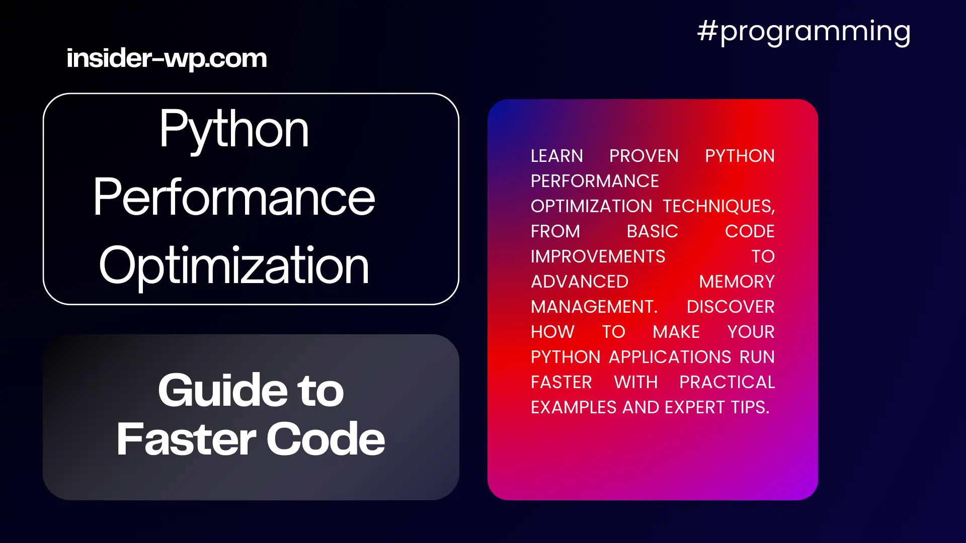 Python Performance Optimization Guide to Faster Code